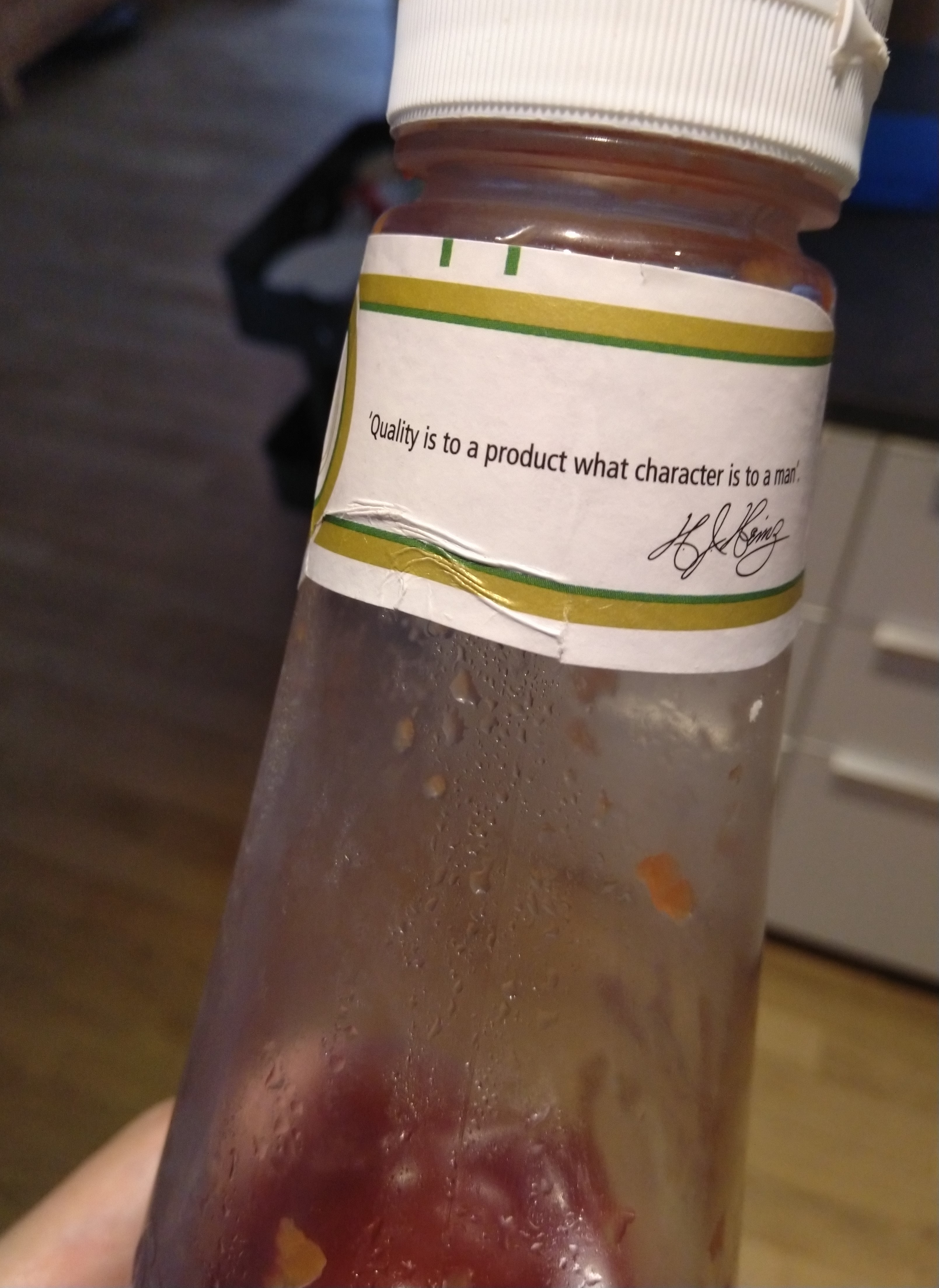 Sometimes a Ketchup bottle can bring some insights to your life.